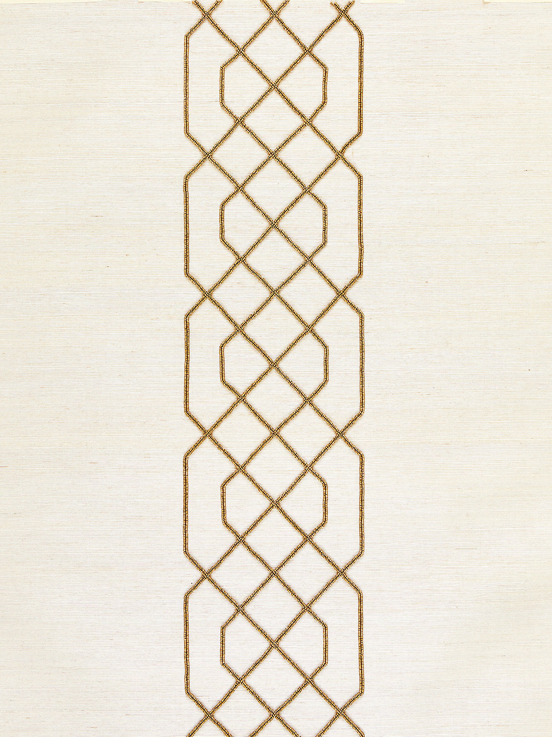Adelaide Beaded Sisal - Burnished Gold - Scalamandre Wallpaper