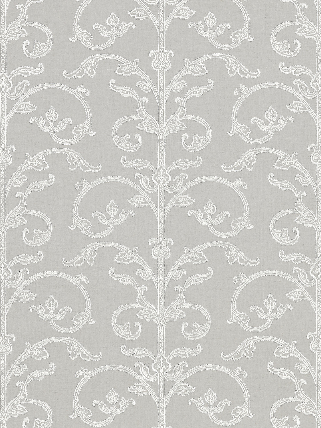 Saxony Scroll Wallcovering - Steel