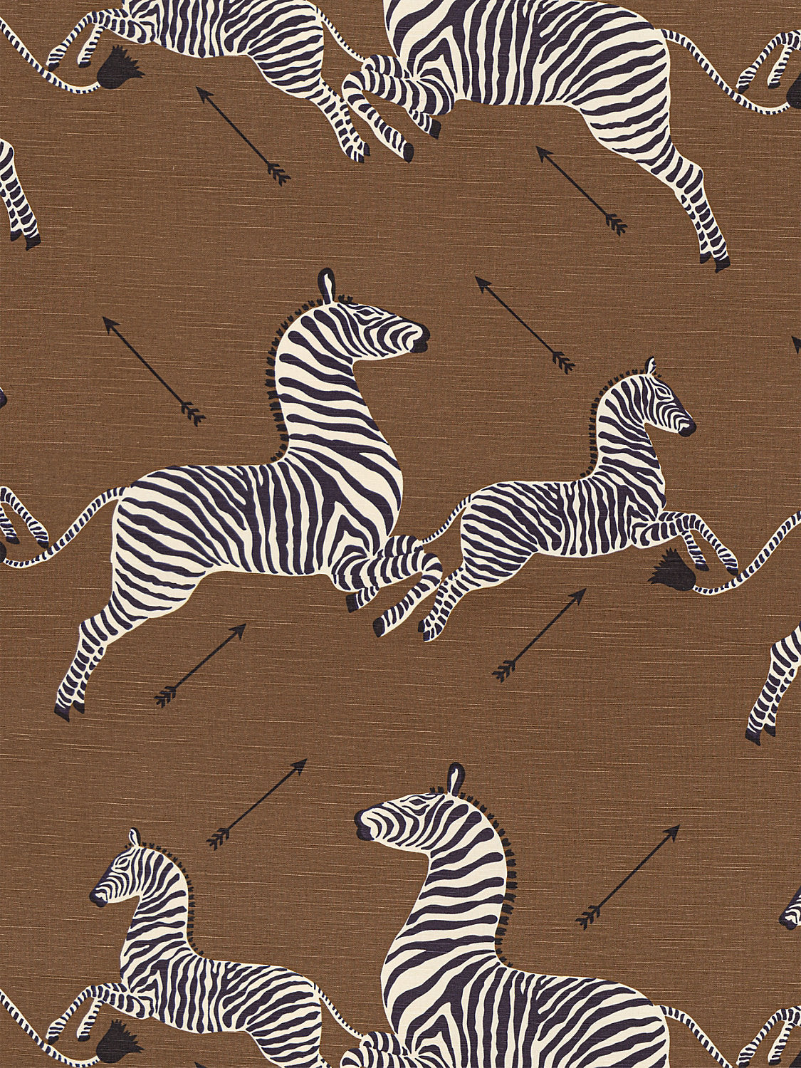 Zebras | Fabric - Safari Brown