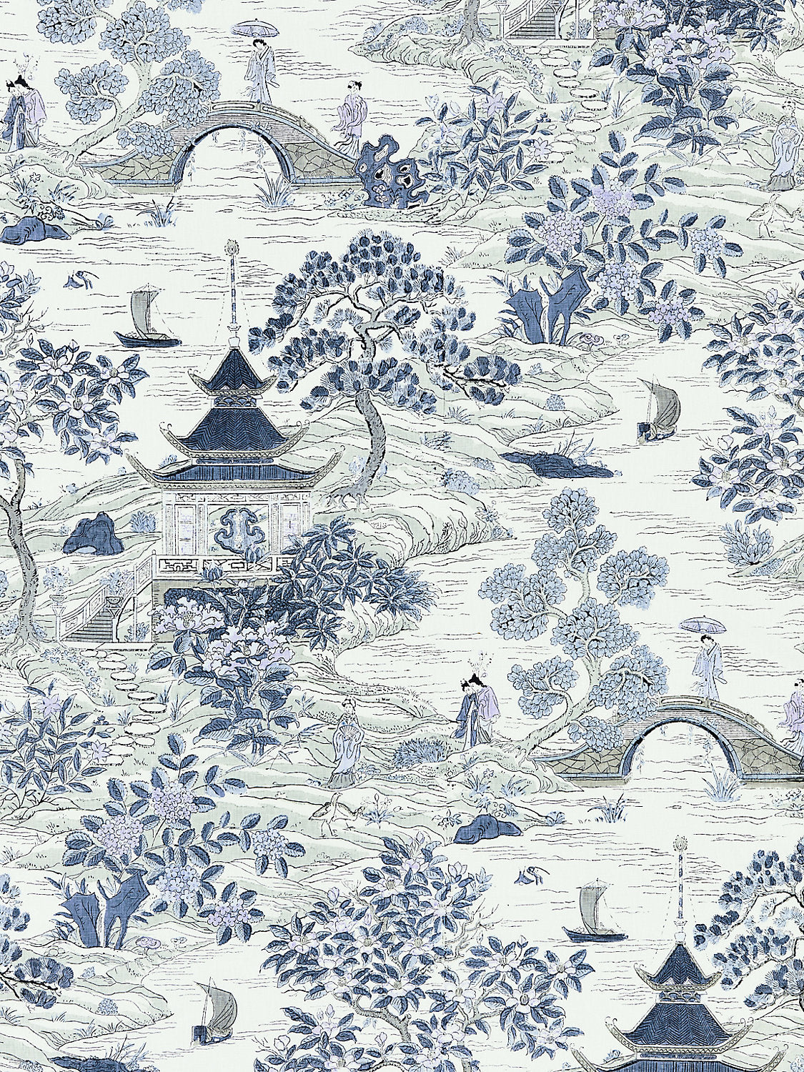Satomi Hand Block Print - Evening Blue