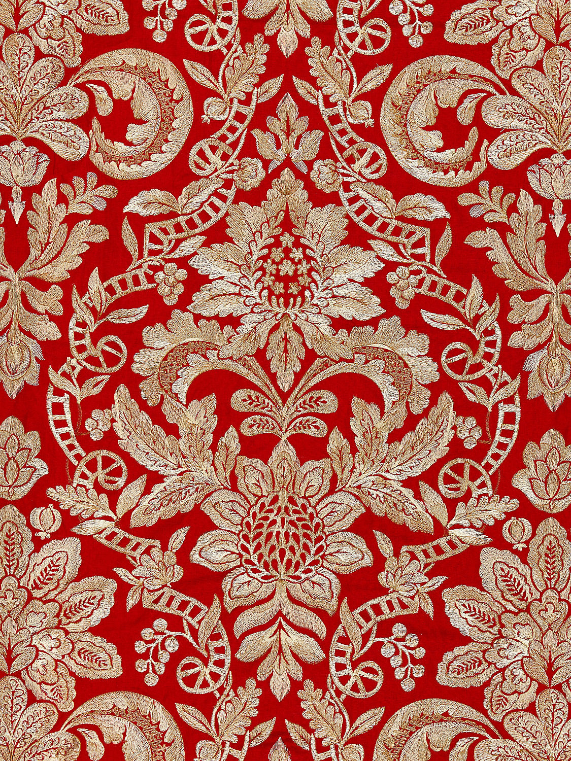 Elizabeth Damask Embroidery - Carnelian