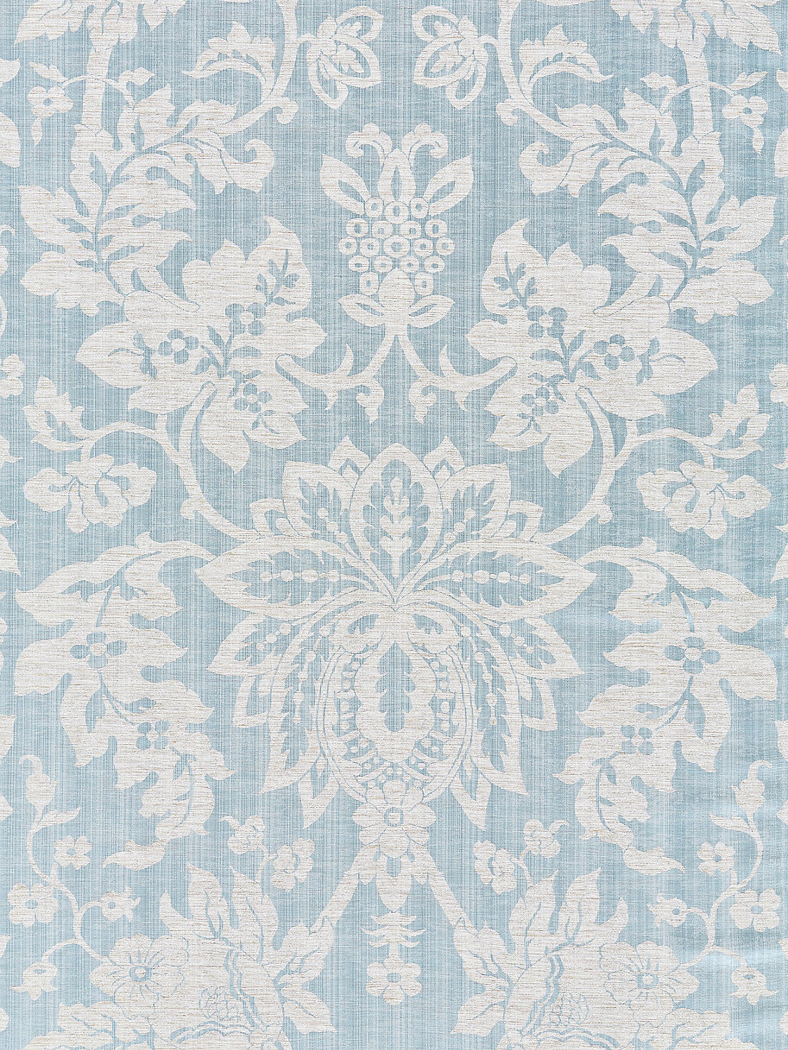 Metalline Damask - Bluestone - Scalamandre Fabric