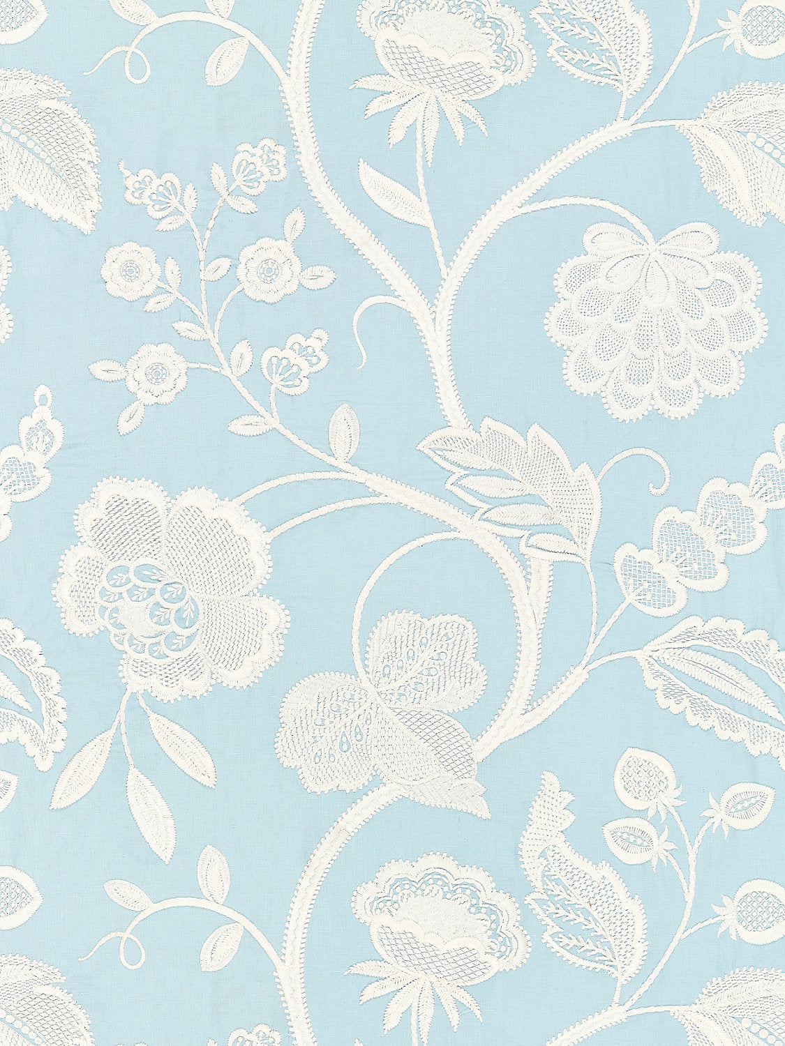 Kensington Embroidery - Sky - Scalamandre Fabric