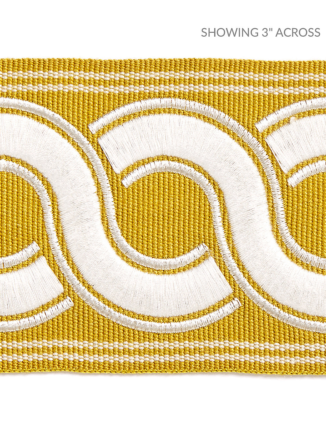 Guilloche Embroidered Tape - Brass - Scalamandre Trim