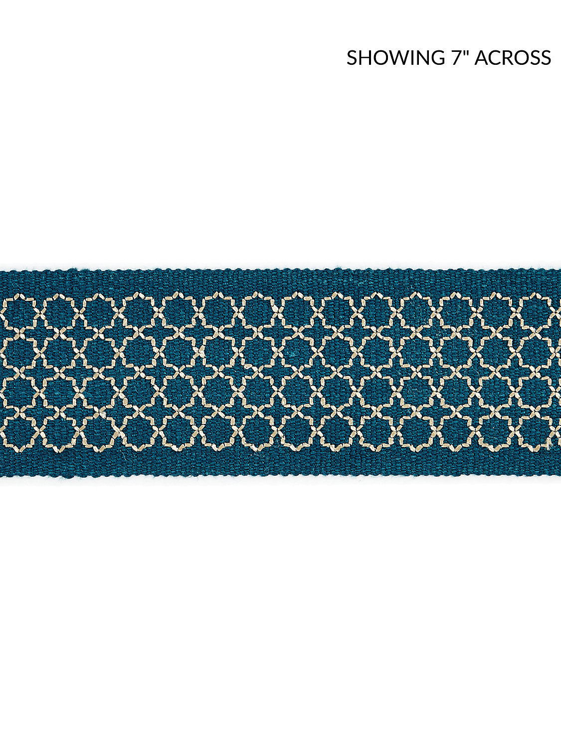Seville Embroidered Tape - Peacock