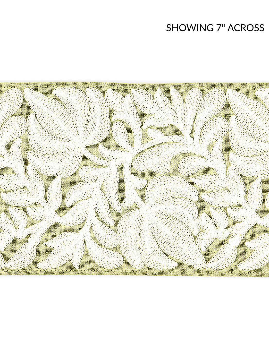 Coventry Embroidered Tape - Celery