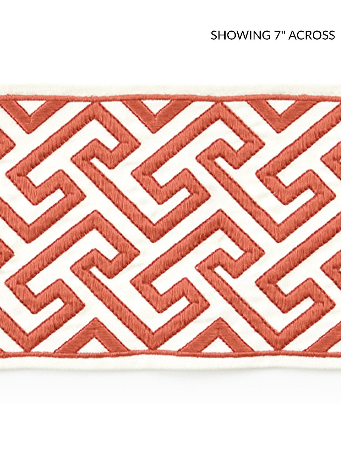 Labyrinth Embroidered Tape - Coral - Scalamandre Trim