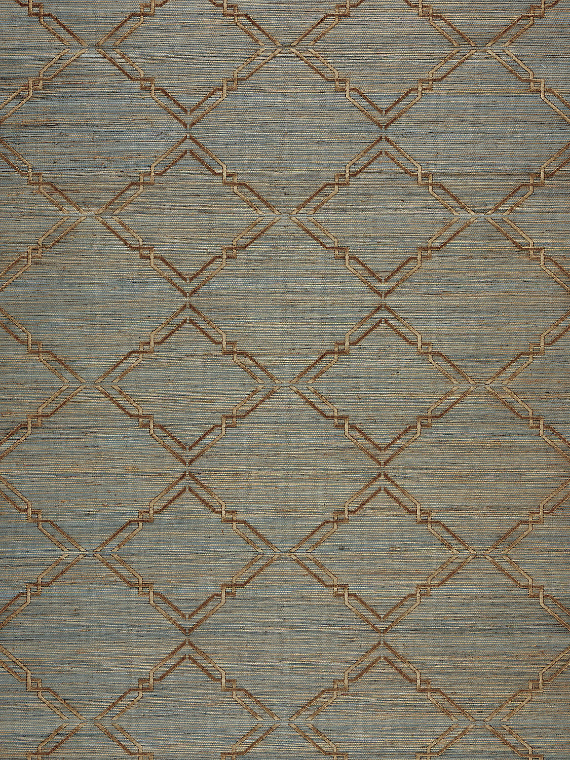 Monroe Embroidered Grasscloth - Bronze
