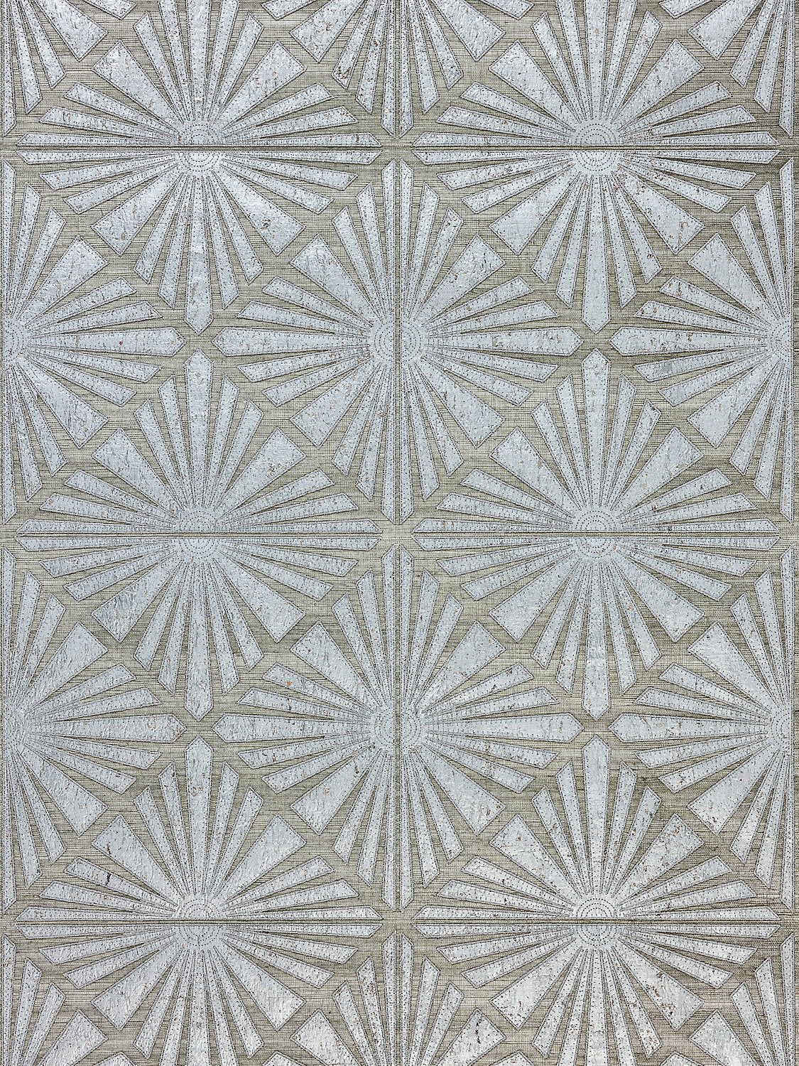 Milan Diamond Grasscloth - Pewter