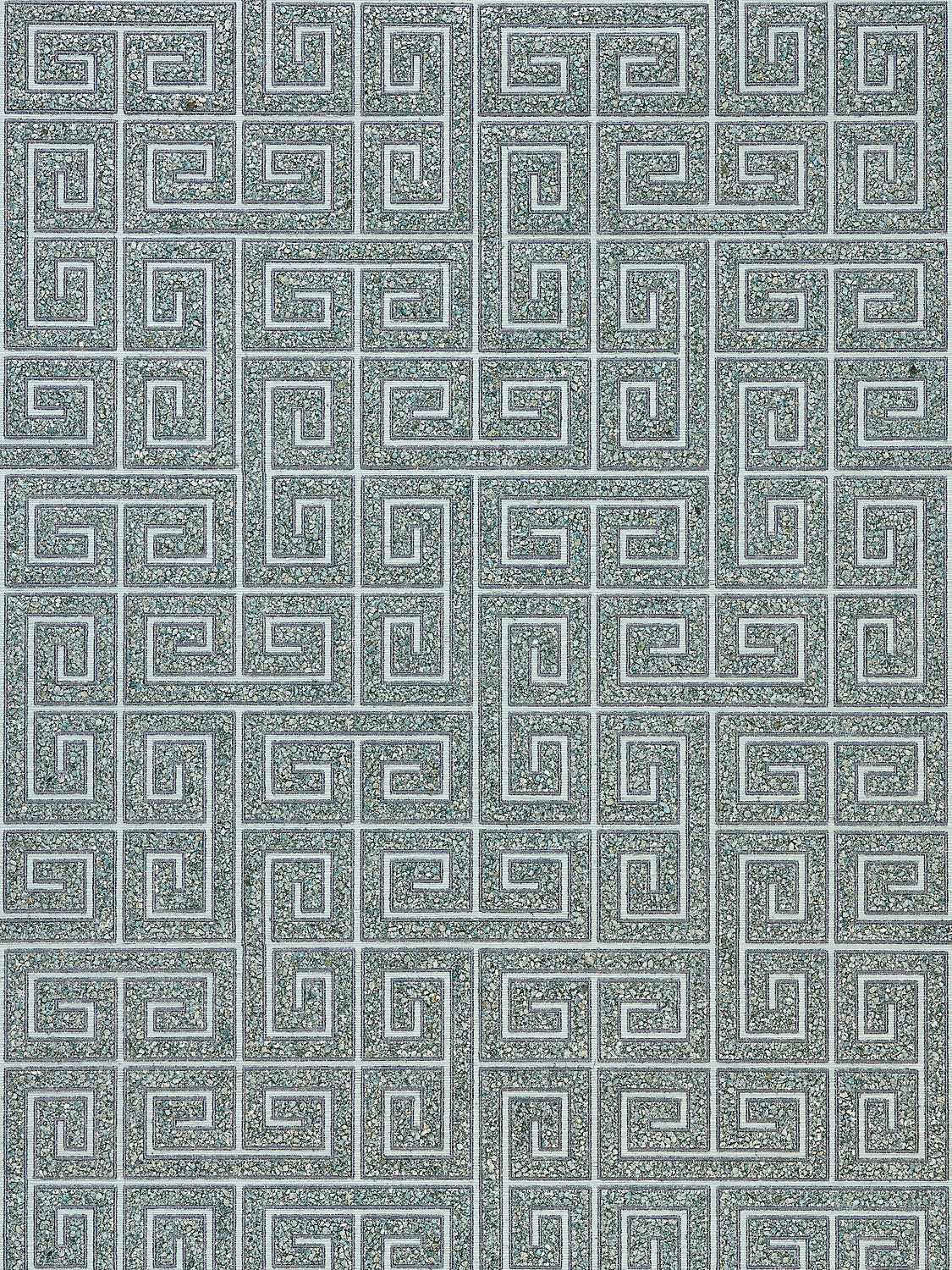 Fret Mosaic Grasscloth - Mineral