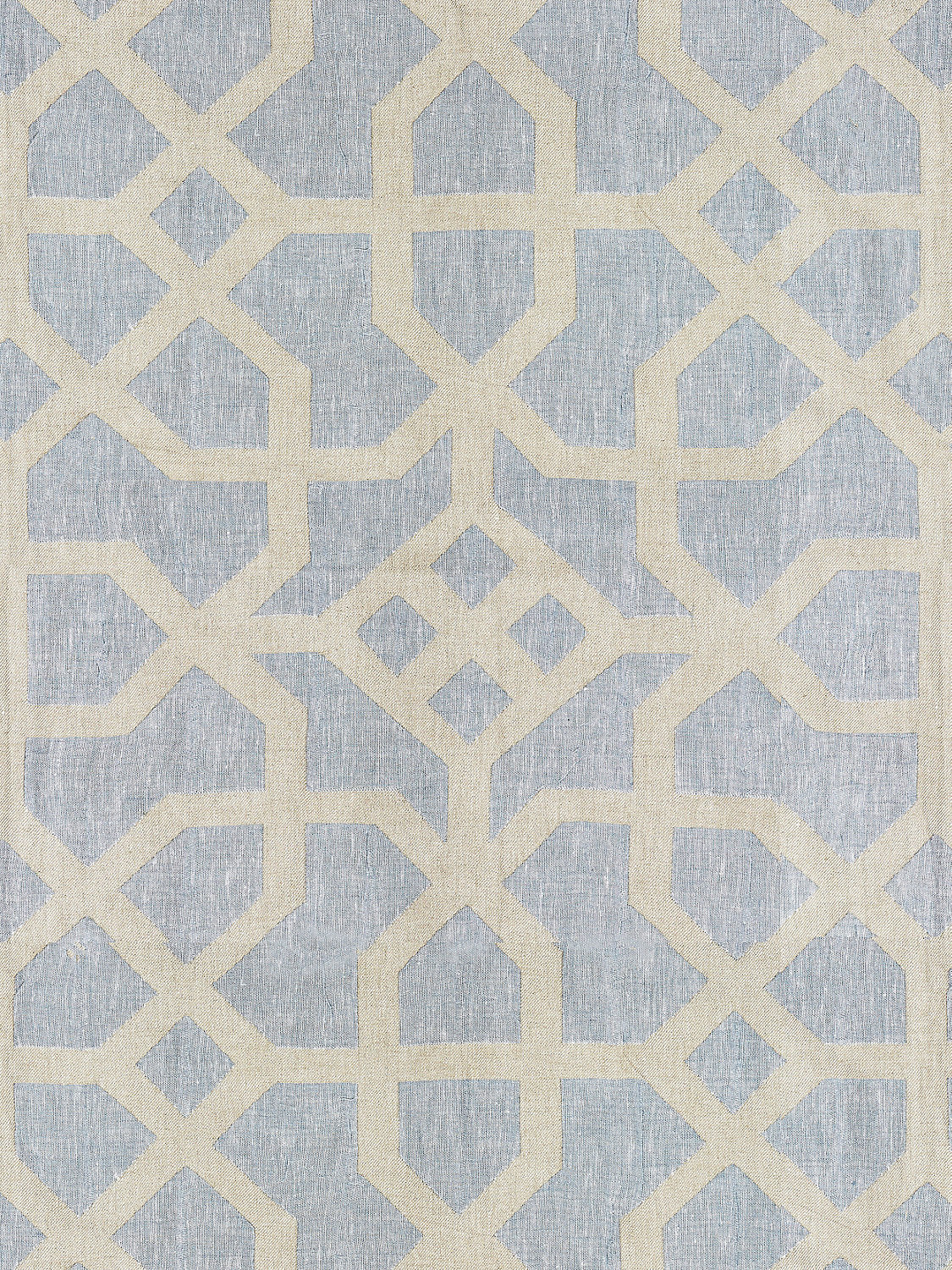 Linen Lattice - Bluestone & Fog