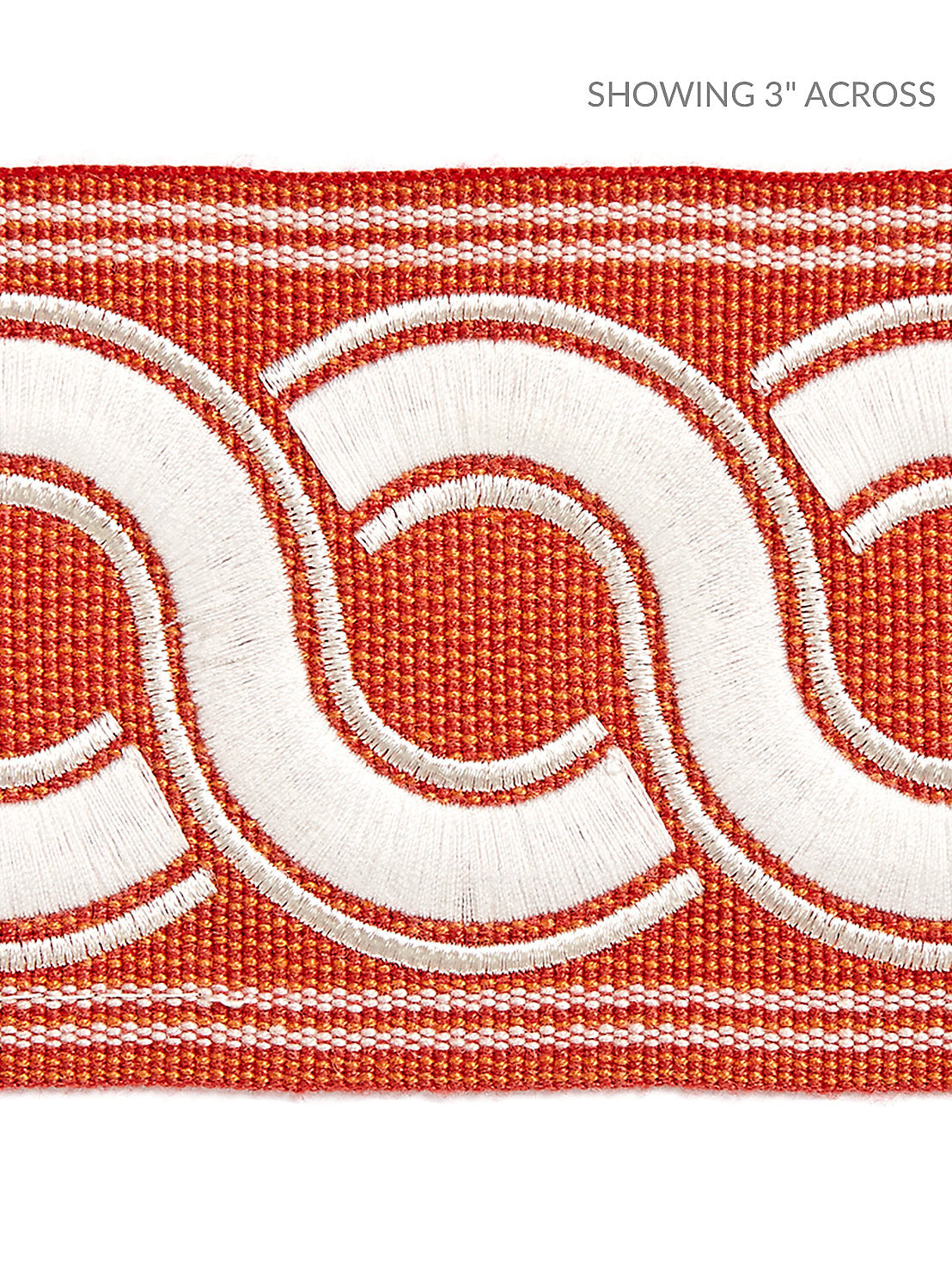 Guilloche Embroidered Tape - Coral - Scalamandre Trim