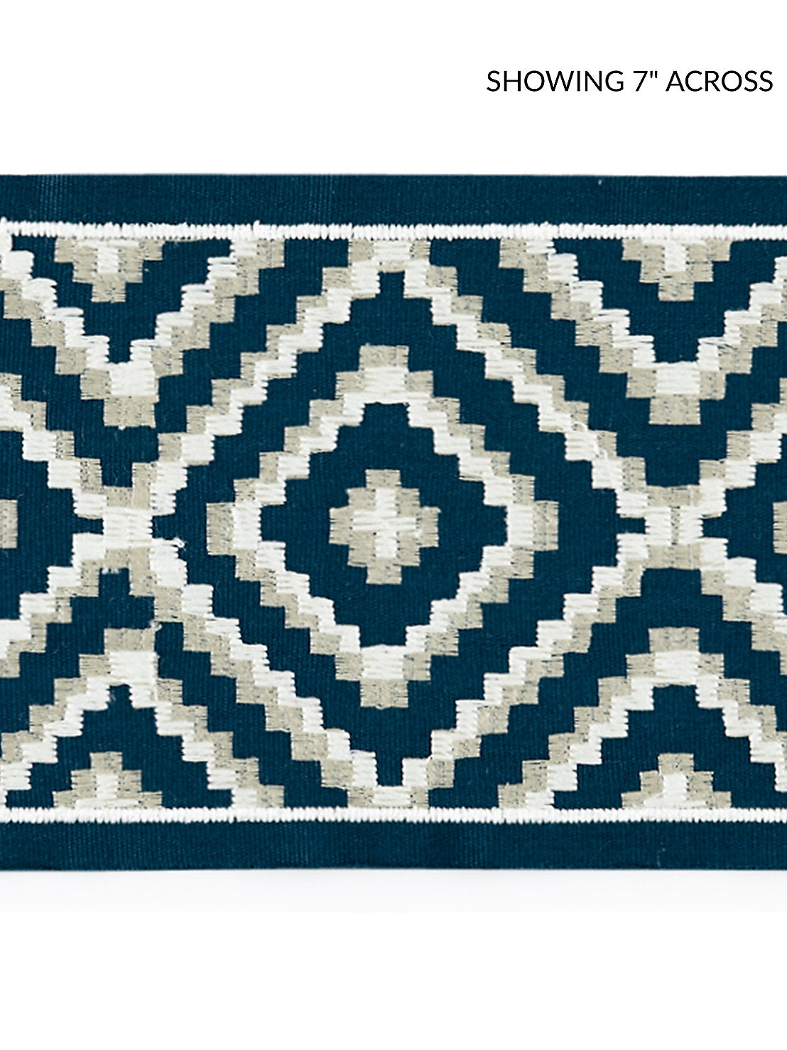 Medina Embroidered Tape - Indigo
