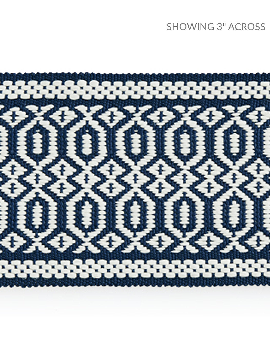 Tulum Diamond Tape - Indigo - Scalamandre Trim