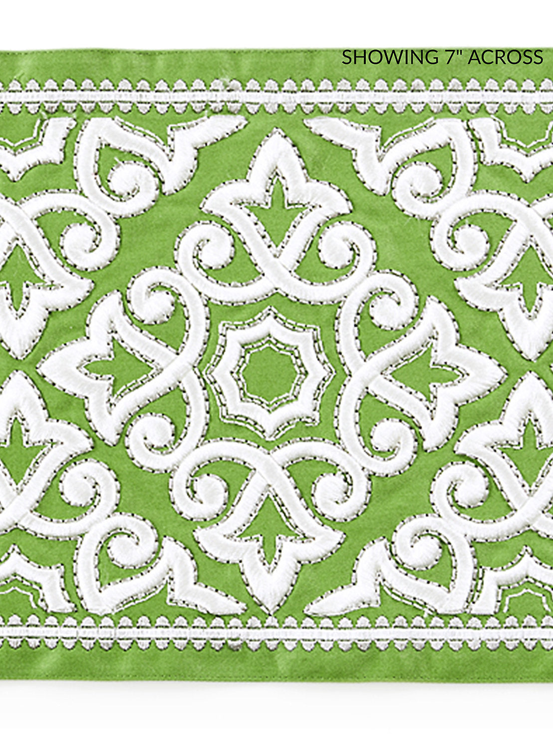 Ornamental Embroidered Tape - Jade - Scalamandre Trim