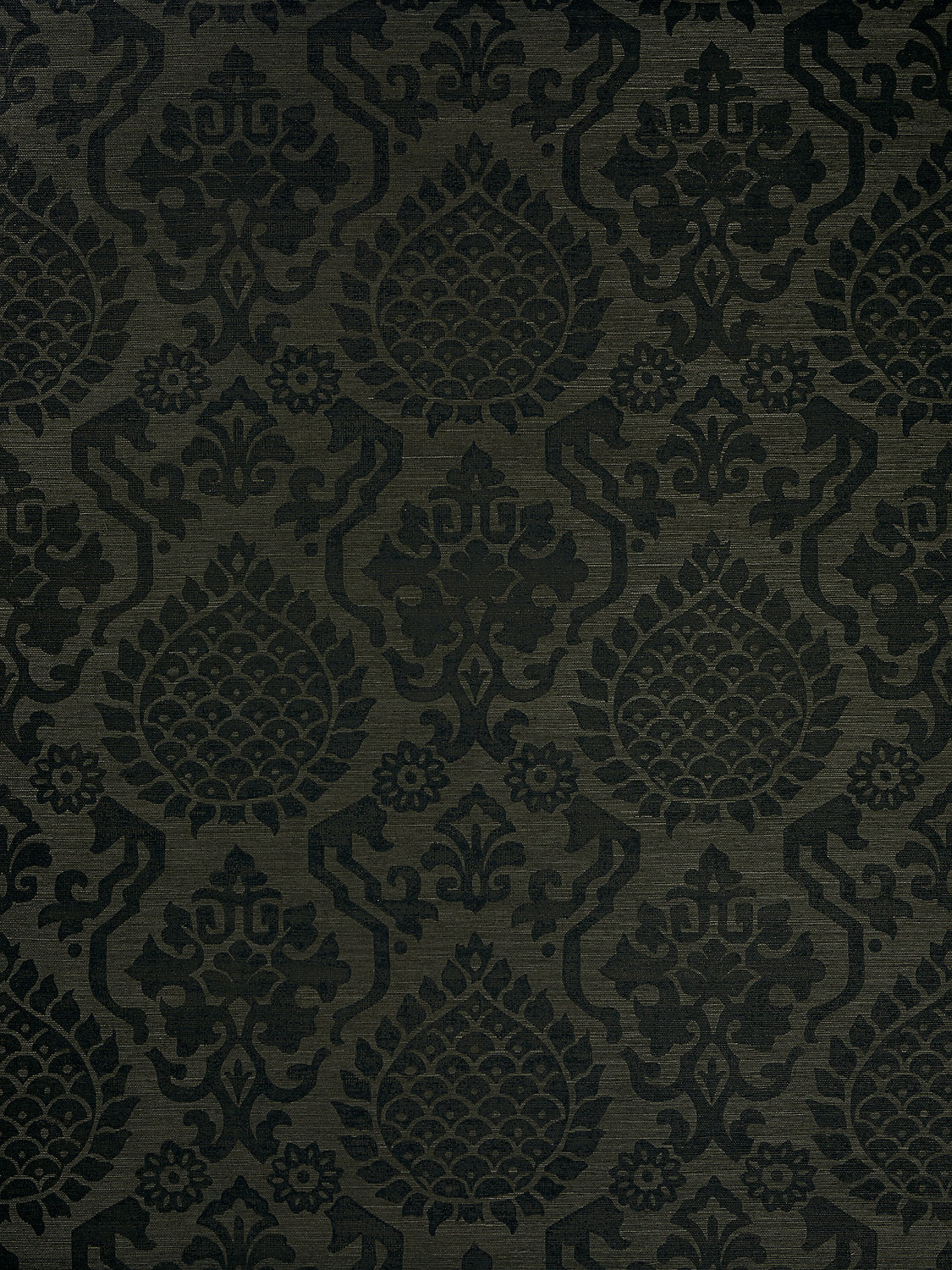 Surat Sisal - Jet - Scalamandre Wallpaper