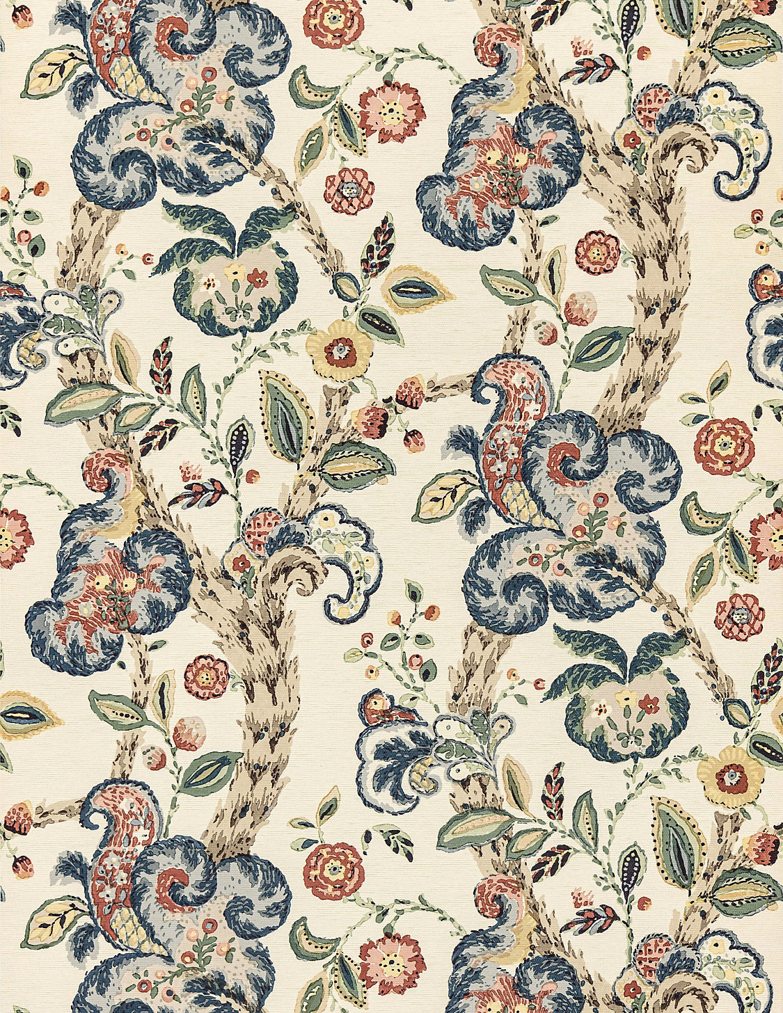 Cumbria Wallcovering - Multi On Cream