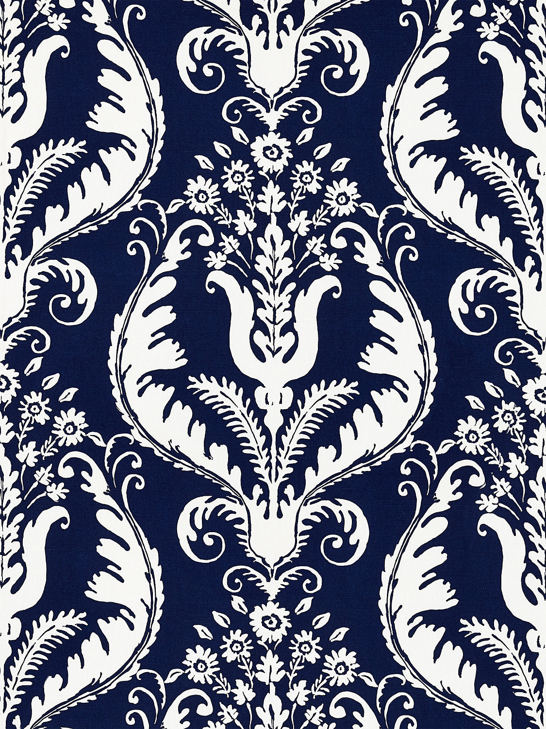 Primavera Linen Print - Navy