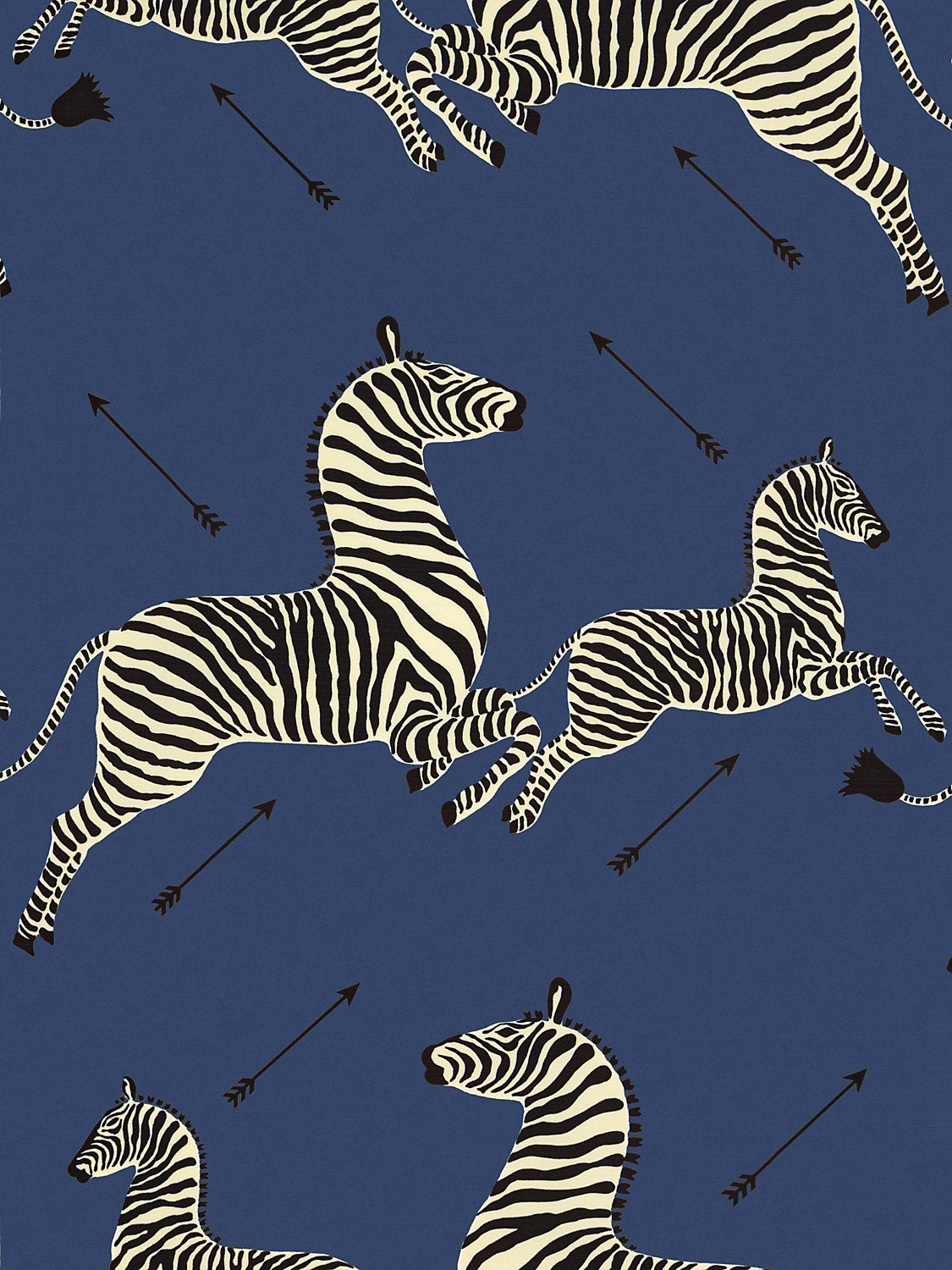 Zebras | Outdoor - Denim - Scalamandre Fabric