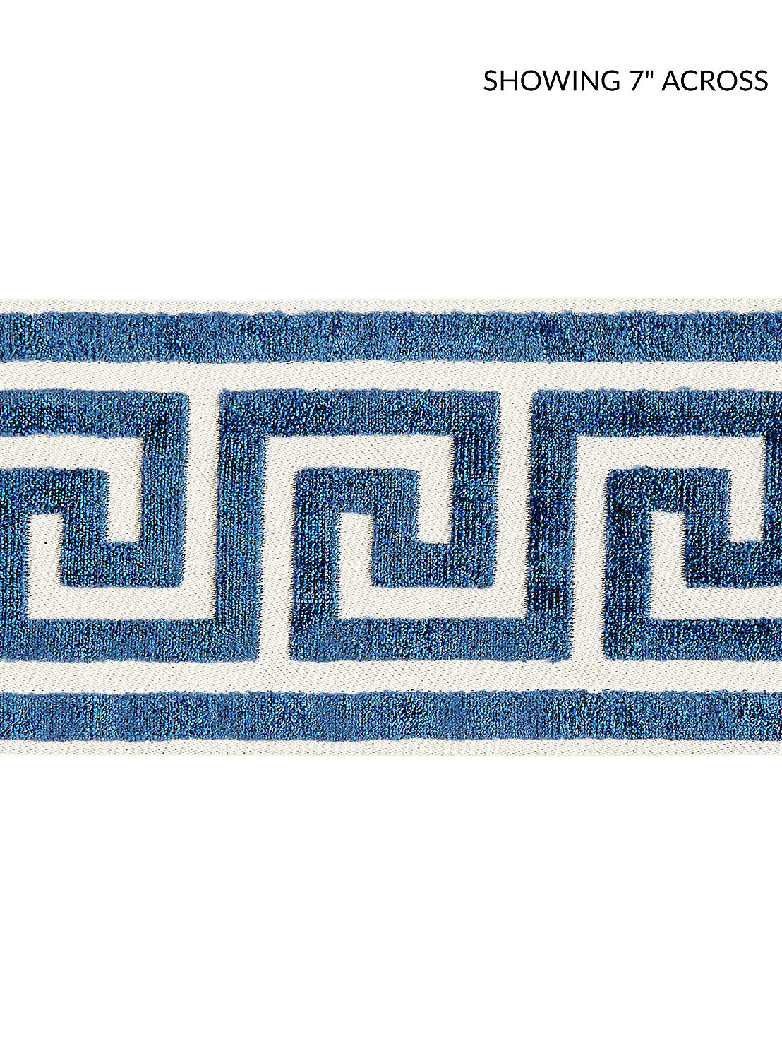 Greek Key Velvet Tape - Indigo - Scalamandre Trim