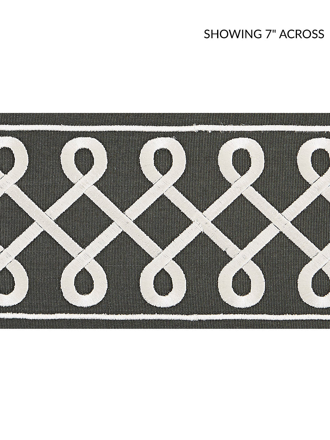 Soutache Embroidered Tape - Charcoal - Scalamandre Trim
