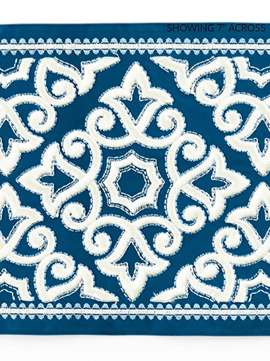 Ornamental Embroidered Tape - Porcelain - Scalamandre Trim