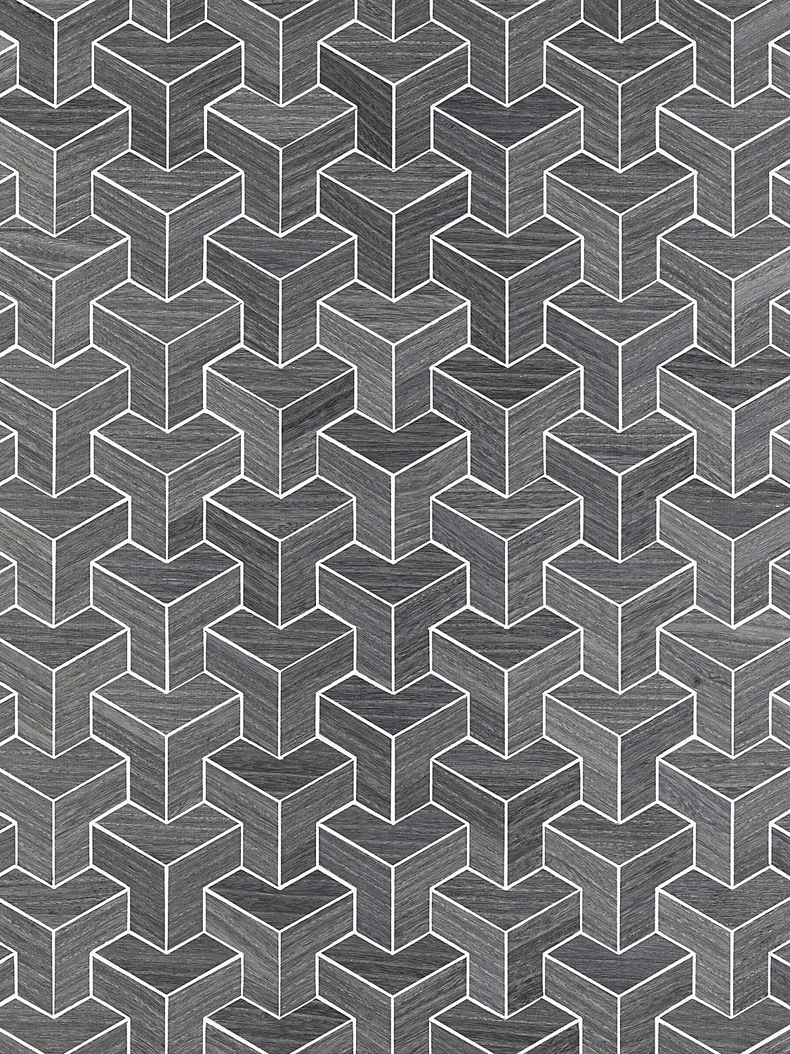 Forte | Wood - Steel - Scalamandre Wallpaper