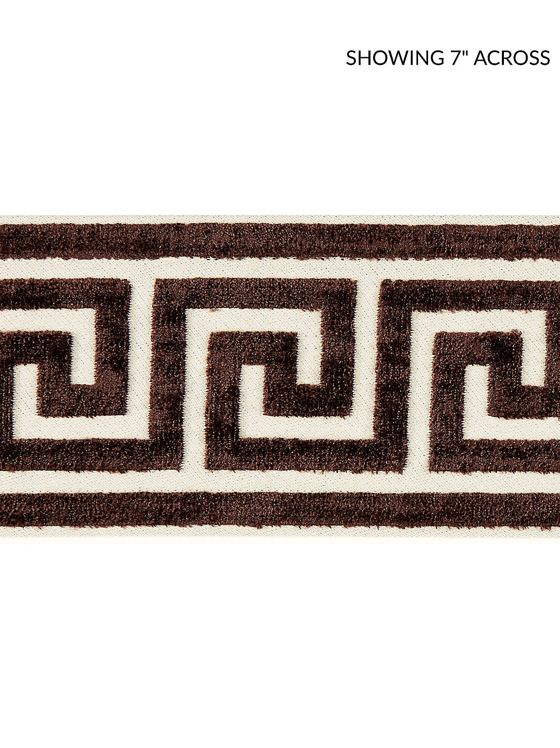 Greek Key Velvet Tape - Espresso - Scalamandre Trim