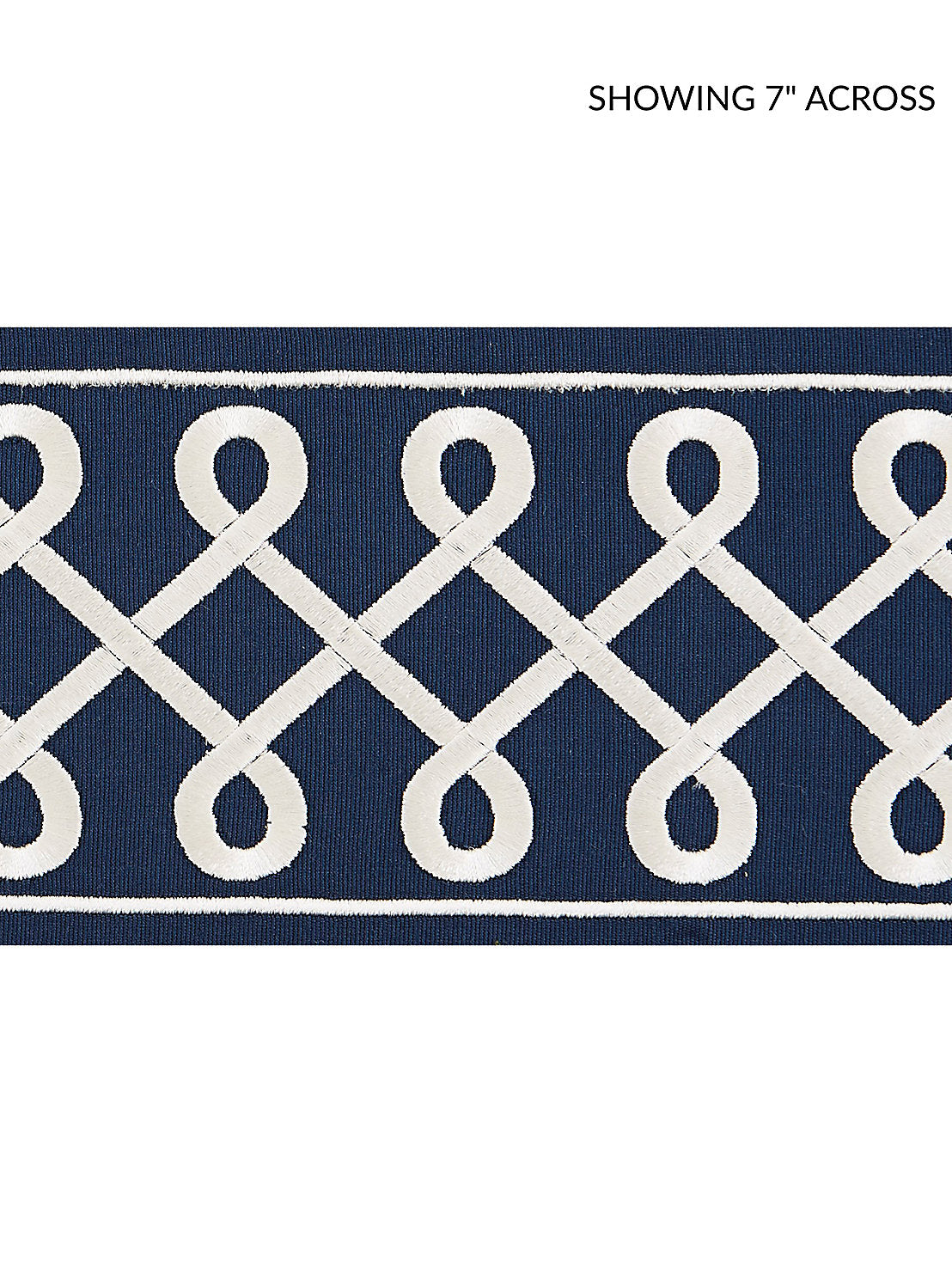 Soutache Embroidered Tape - Navy