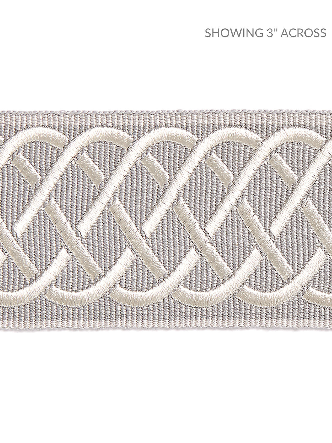 Helix Embroidered Tape - Silver Grey - Scalamandre Trim