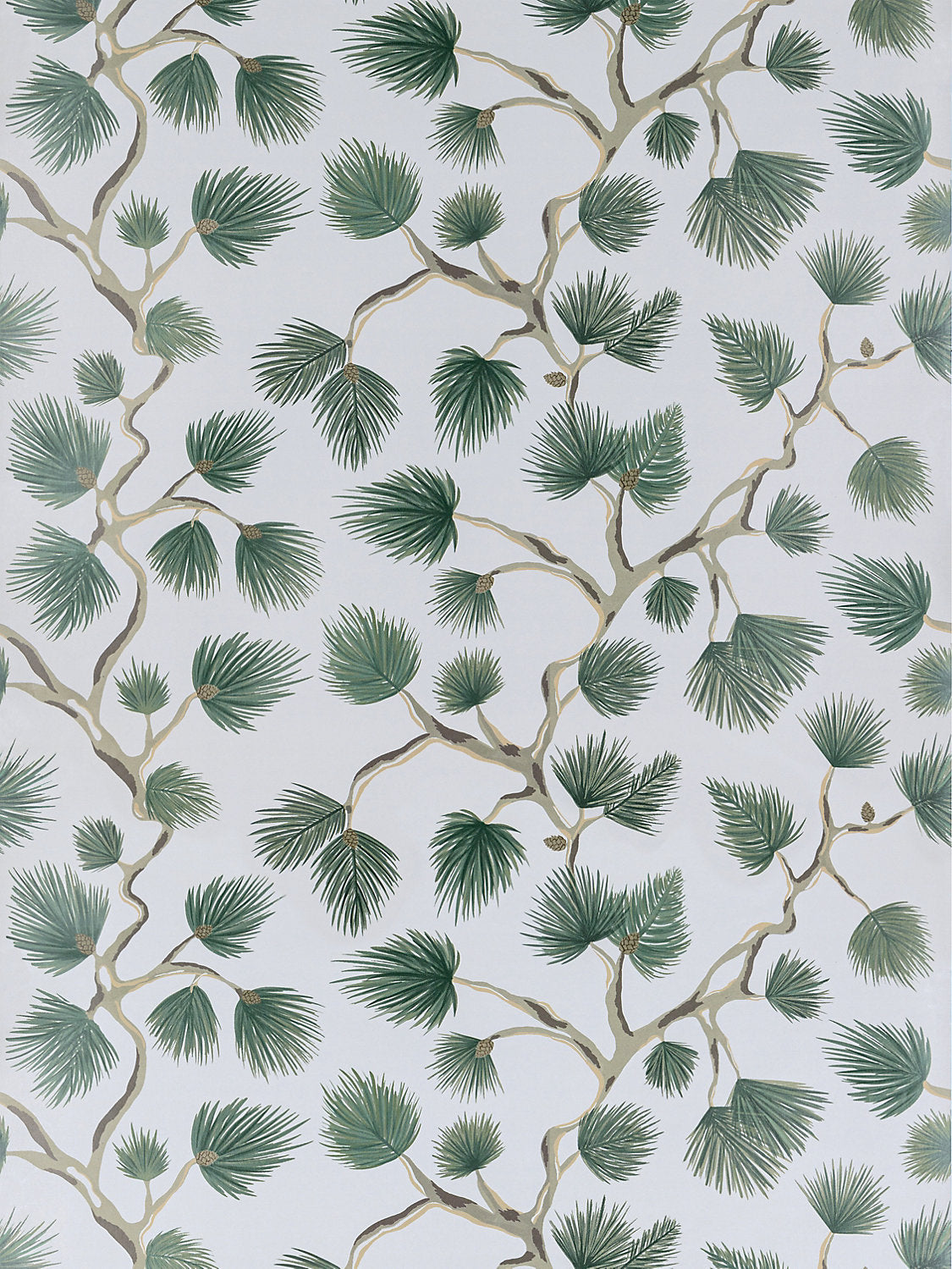 Pignoli Wallcovering - Evergreen - Scalamandre Wallpaper