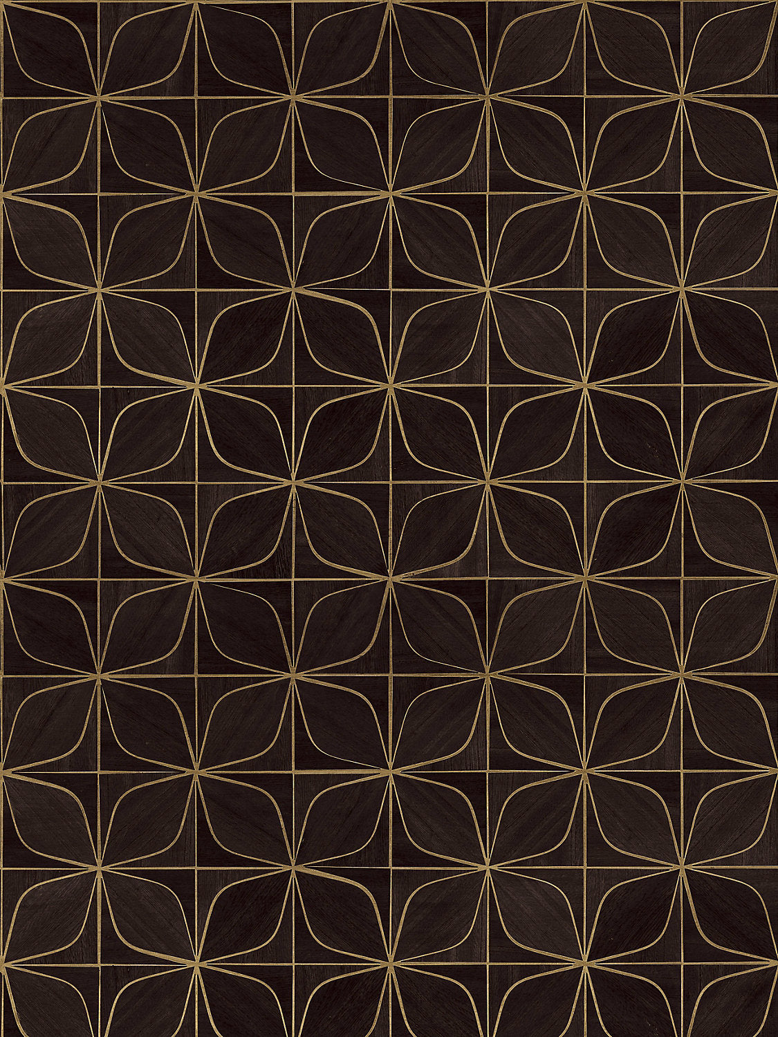 Melody - Dark Walnut - Scalamandre Wallpaper