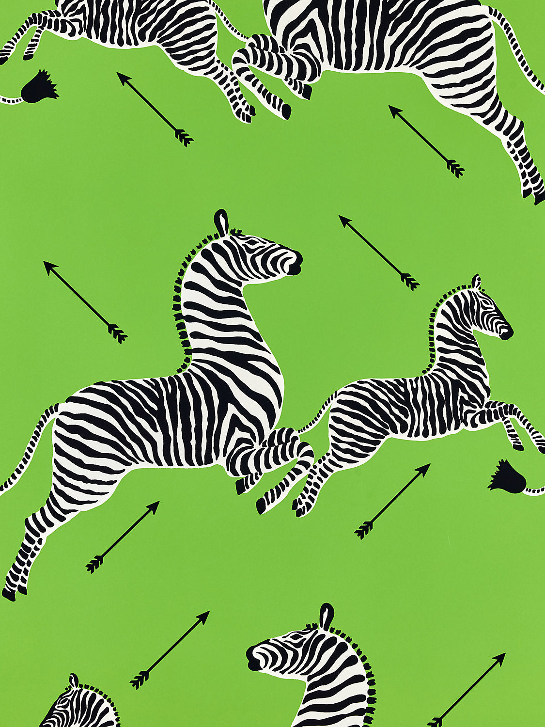 Zebras | Wallpaper - Limelight - Scalamandre Wallpaper