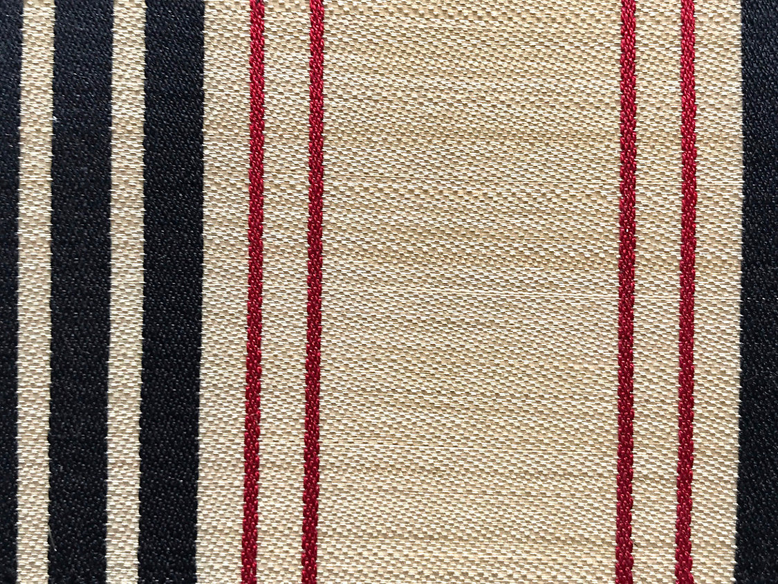 Ardennais Silk Horsehair - Beige / Black / Red - Scalamandre Fabric