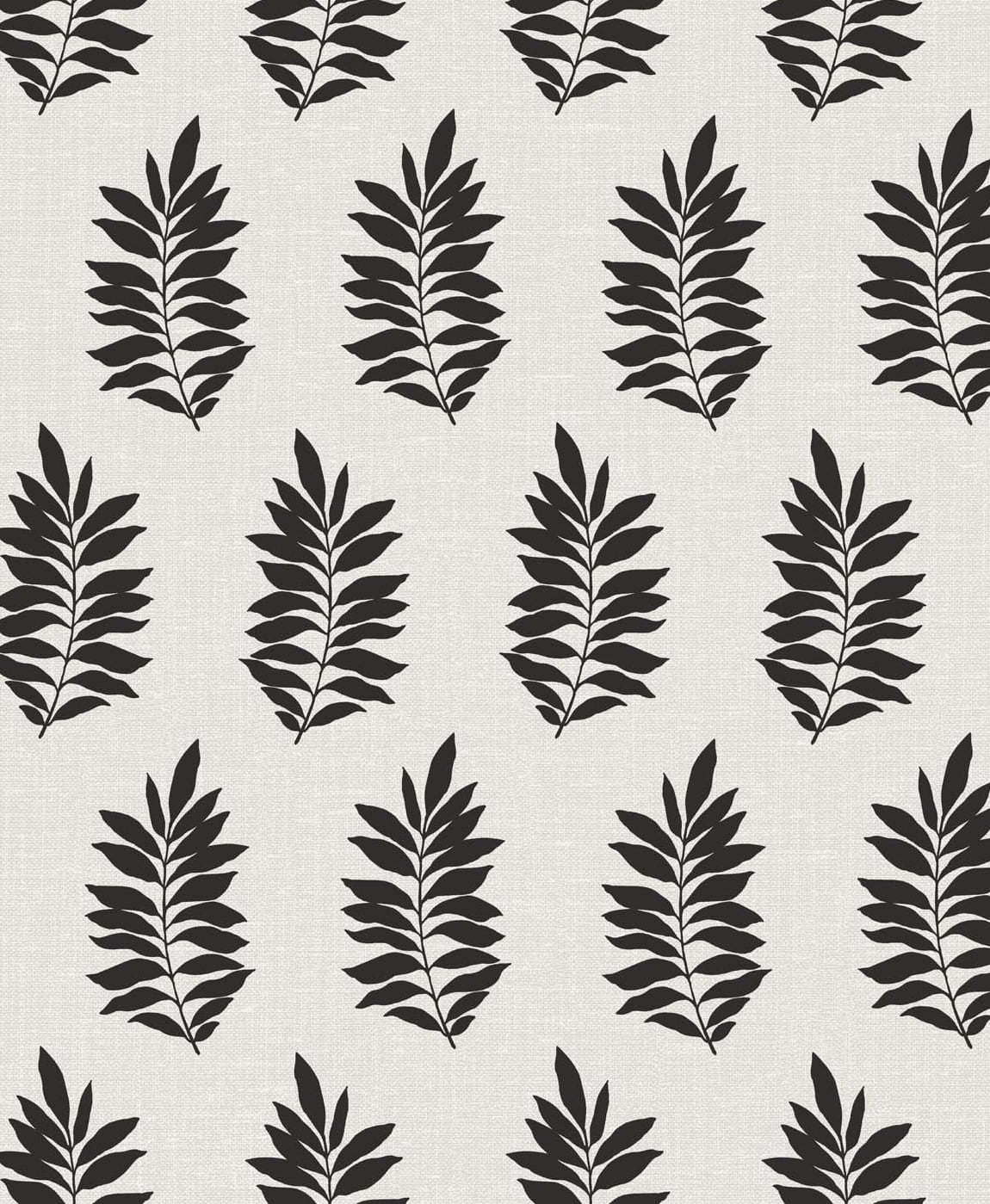 Seabrook Designs SL80300 The Simple Life Pinnate Silhouette  Wallpaper Onyx