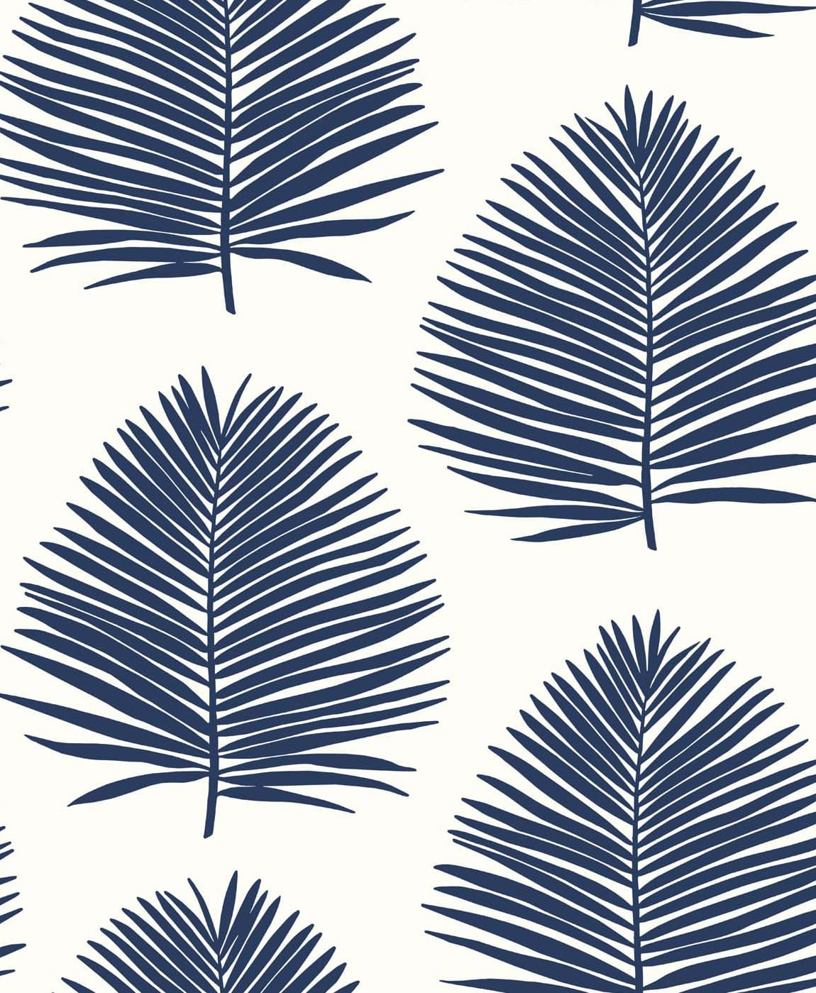 Seabrook Designs SL80702 The Simple Life Island Palm  Wallpaper Navy Blue