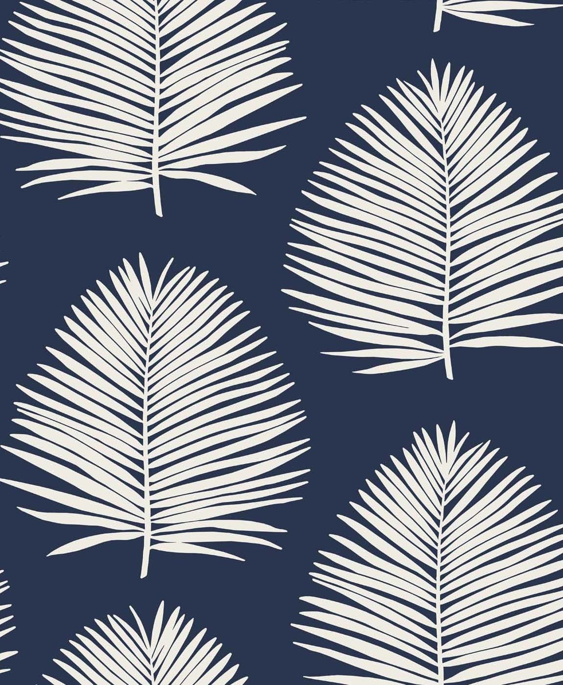 Seabrook Designs SL80712 The Simple Life Island Palm  Wallpaper Midnight Sky