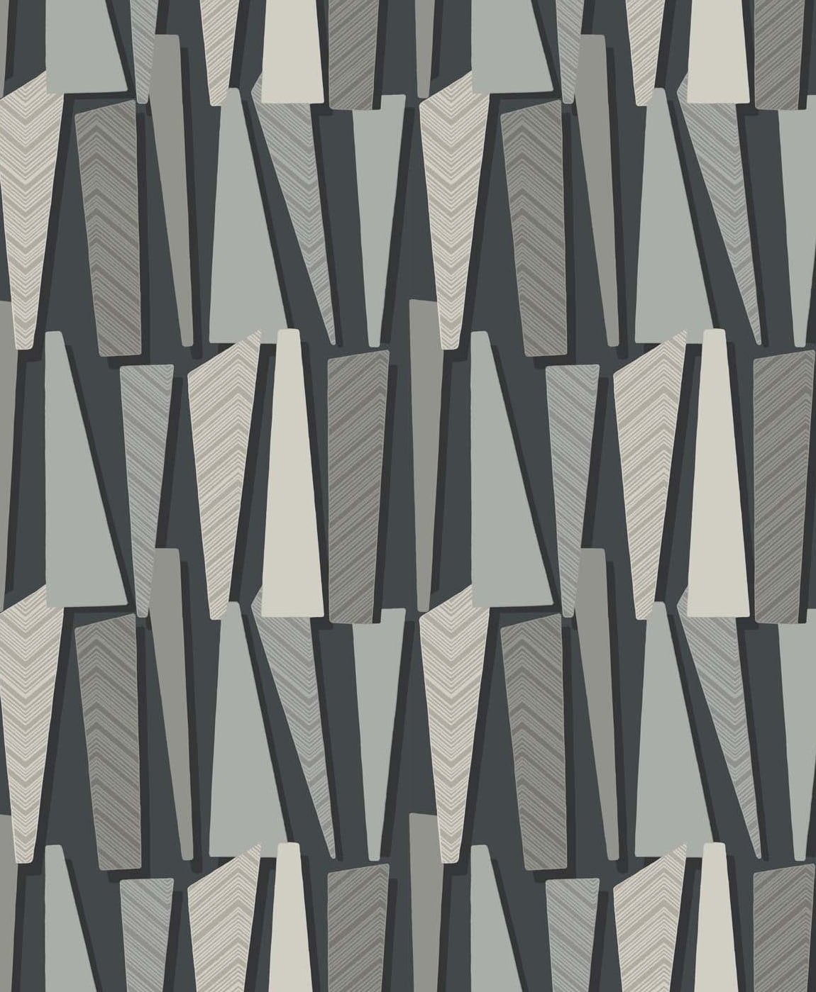 Seabrook Designs SL80810 The Simple Life Geometric Shadows  Wallpaper Onyx