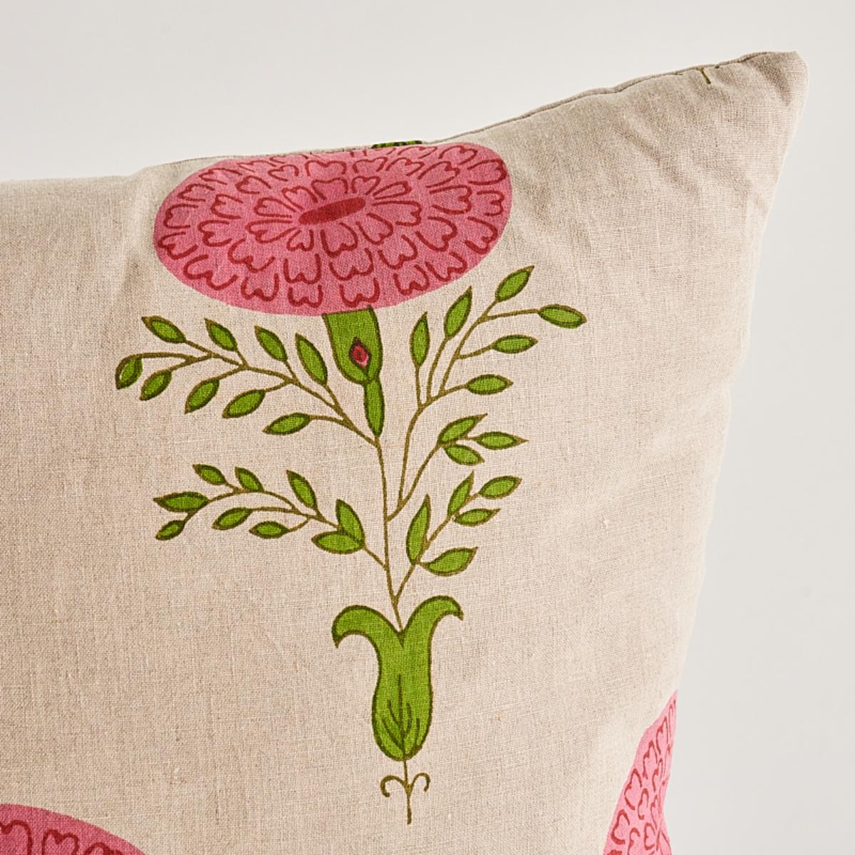 Schumacher Pillow – Marigold – Pink - SO17932106 - 22" x 22"