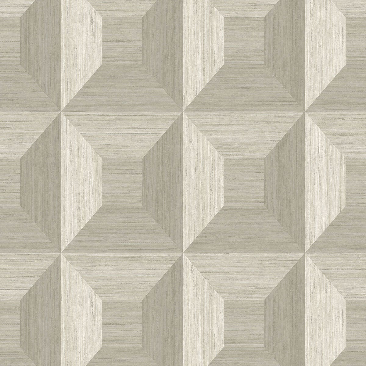 Seabrook Designs TC70605 More Textures Squared Away Geometric Embossed Vinyl  Wallpaper Sand Dollar