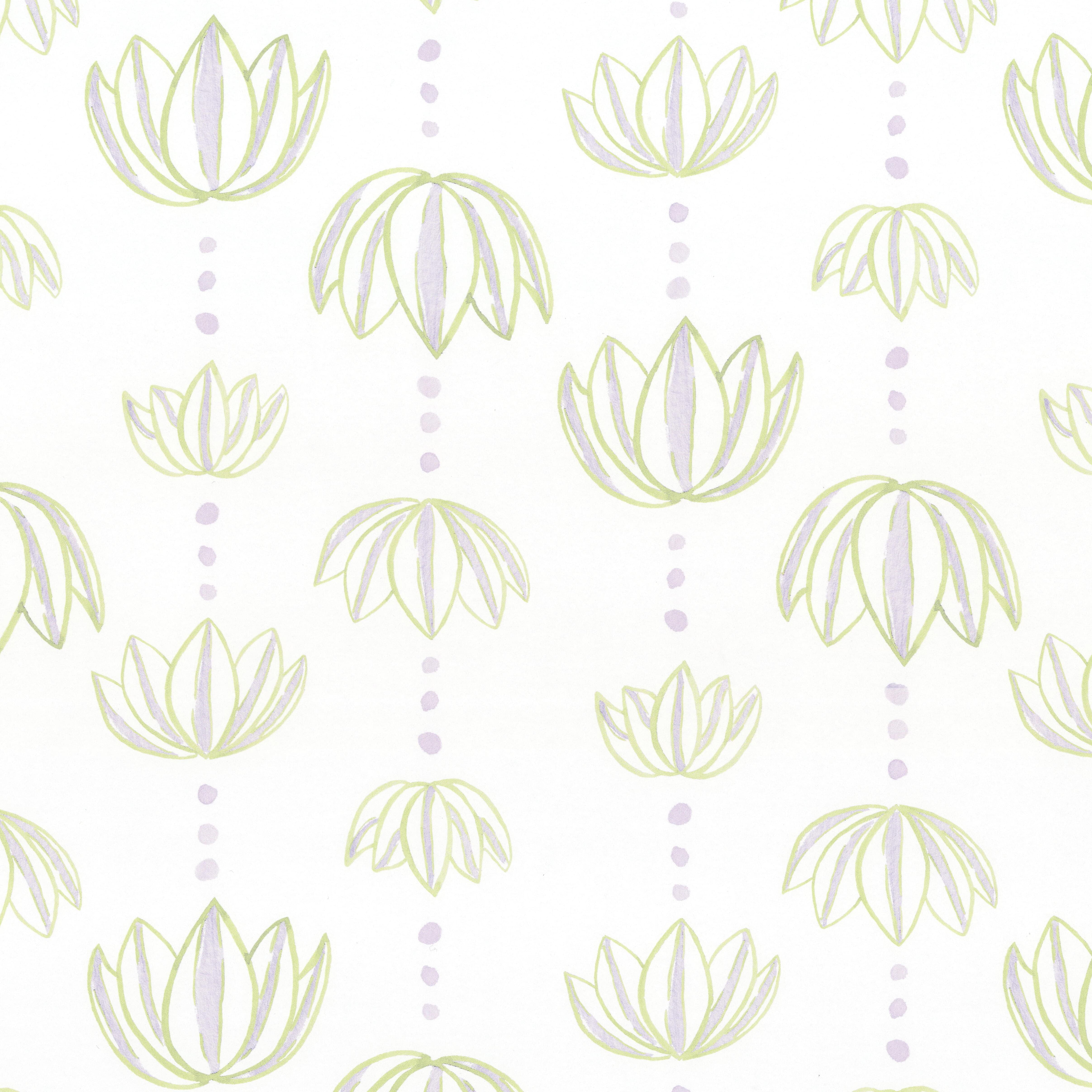 W7843 Tulips 1 Lilac by Stout Fabric