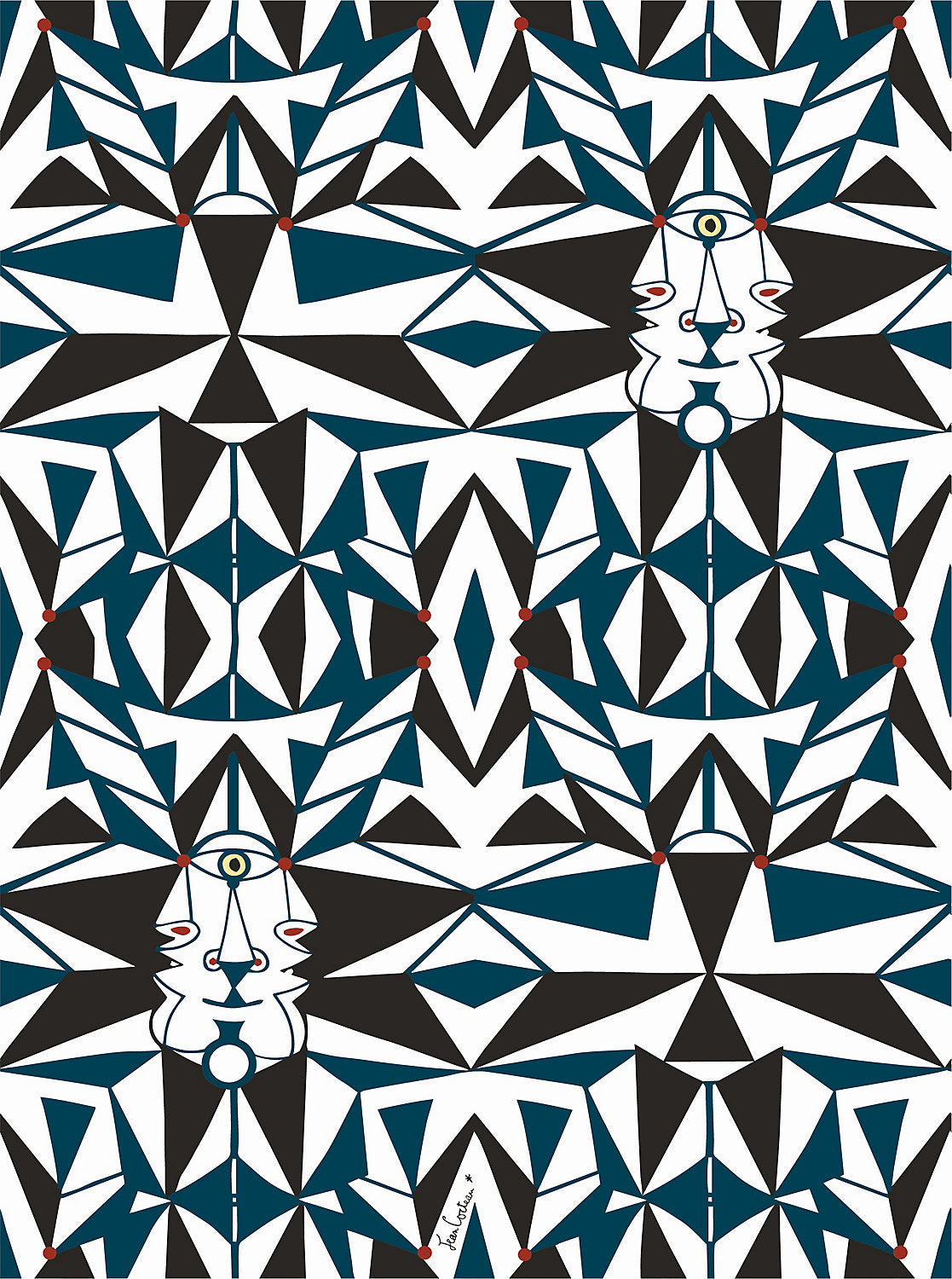 Email - Bleu - Scalamandre Wallpaper
