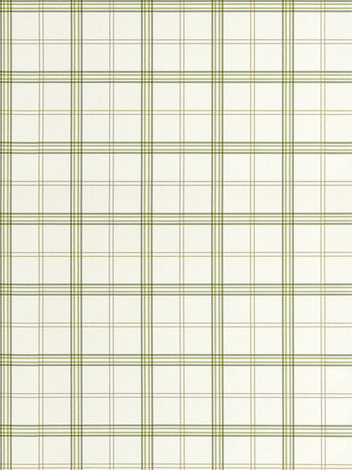 Ezra Plaid - Olive - Scalamandre Wallpaper