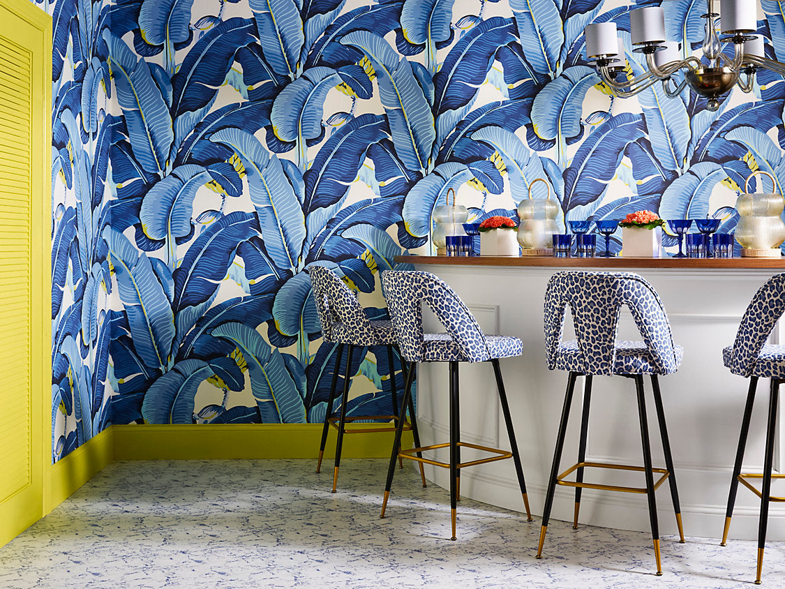 HINSON PALM Blue Lagoon WHN 44000MD 0003 Scalamandre Wallcovering