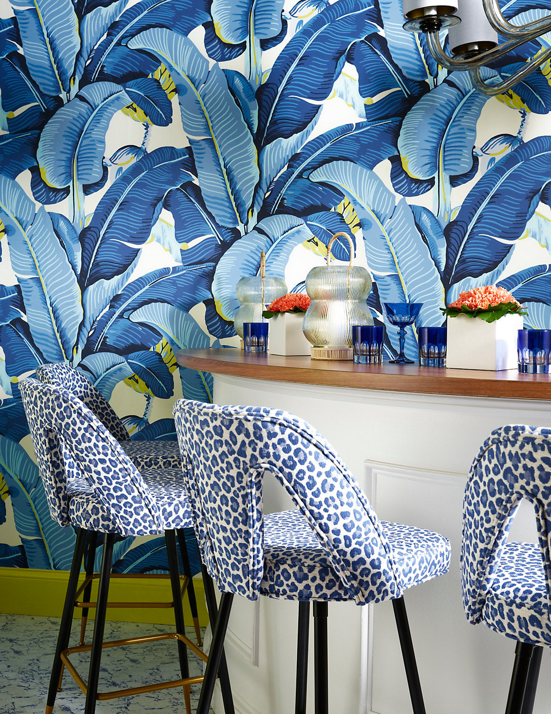 HINSON PALM Blue Lagoon WHN 44000MD 0003 Scalamandre Wallcovering