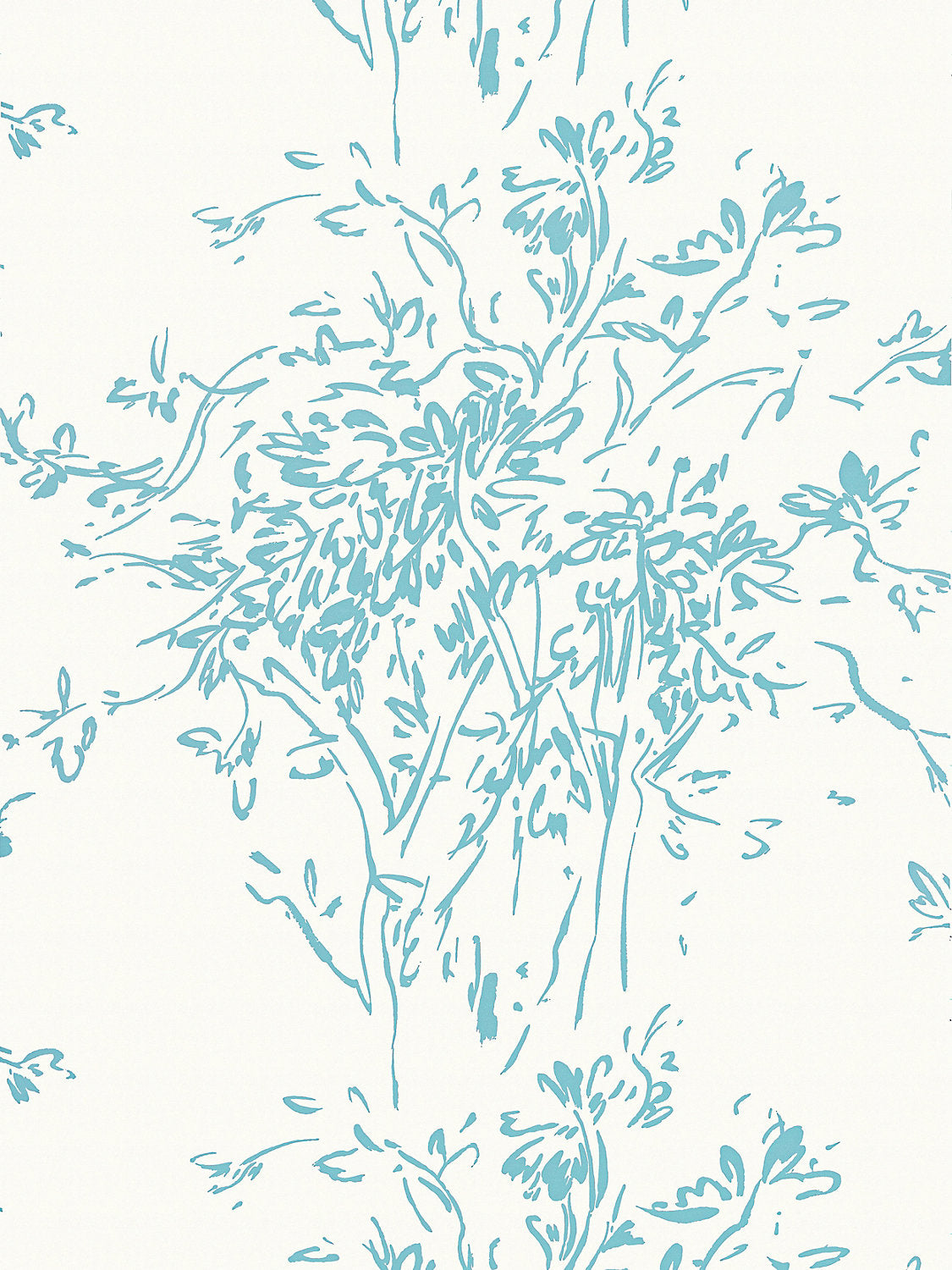 Kurt - Turquoise - Scalamandre Wallpaper