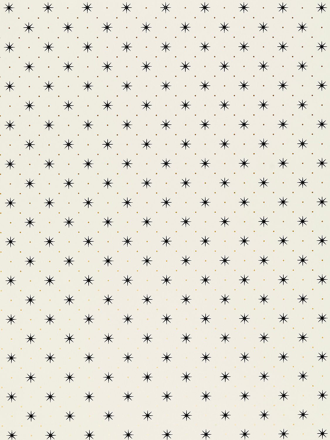 Trixie - Black & Gold On White - Scalamandre Wallpaper