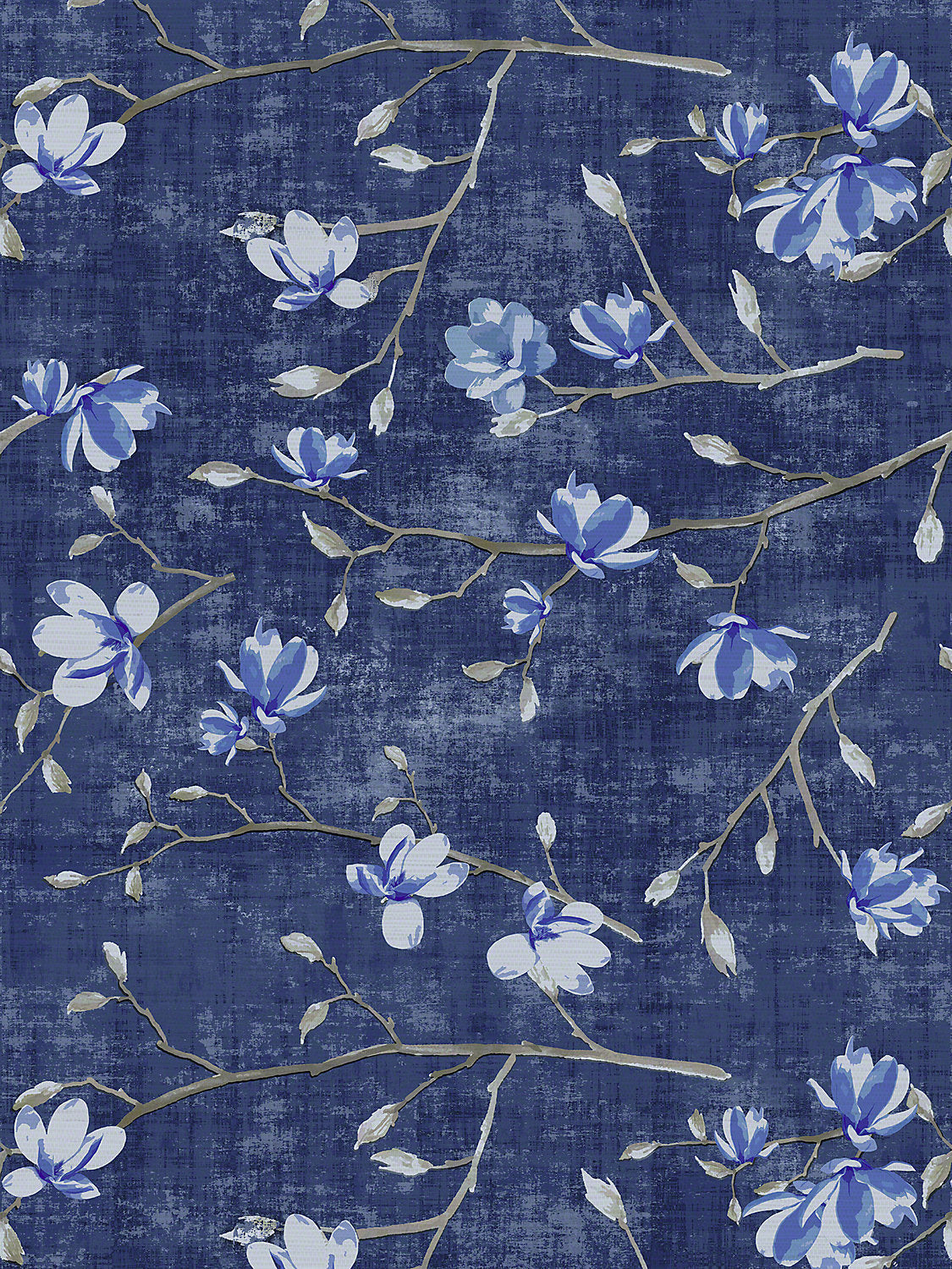 Bloom - Delft Blue - Scalamandre Wallpaper