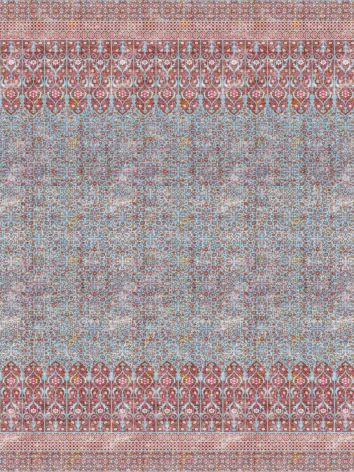 Iznik Overdye | Panel - Red Turquoise