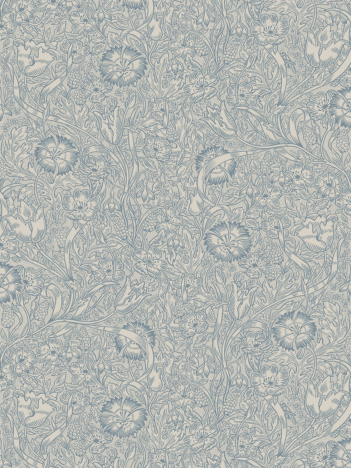 Caroline - Indigo Blue - Scalamandre Wallpaper